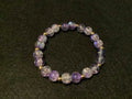 Purple Bracelet with Glitter and Gold Spacers (7)