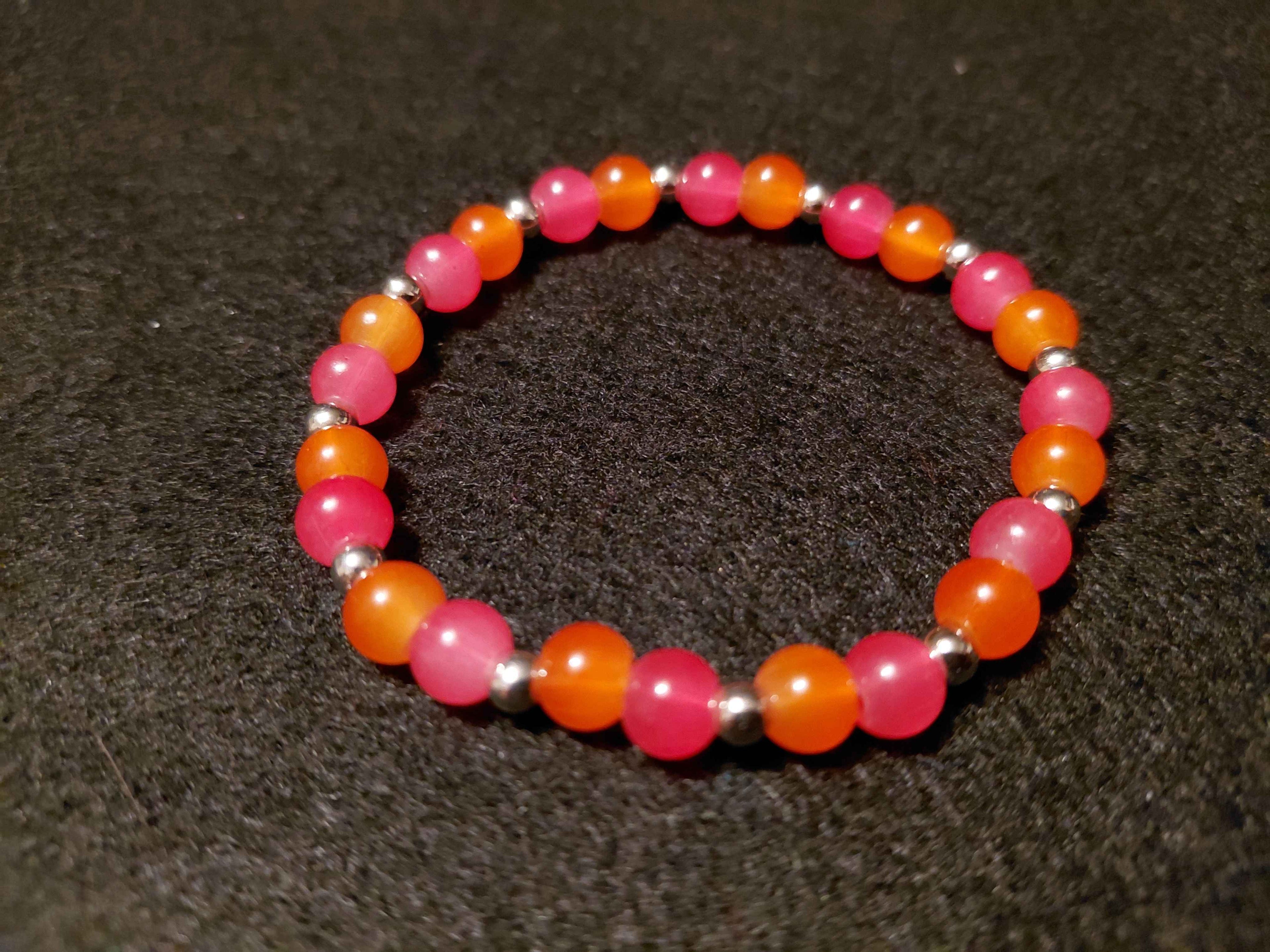 Pink and Orange Bracelet (6.5)
