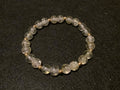 Clear Bracelet with Glitter and Gold Spacers (7.5)