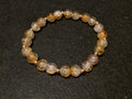 Honey Bracelet with Glitter and Gold Spacers (7.5)