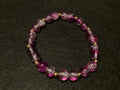 Purple Bracelet with Glitter and Gold Spacers (7.5)