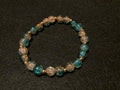 Beach Bracelet with Glitter and Gold Spacers (7.5)