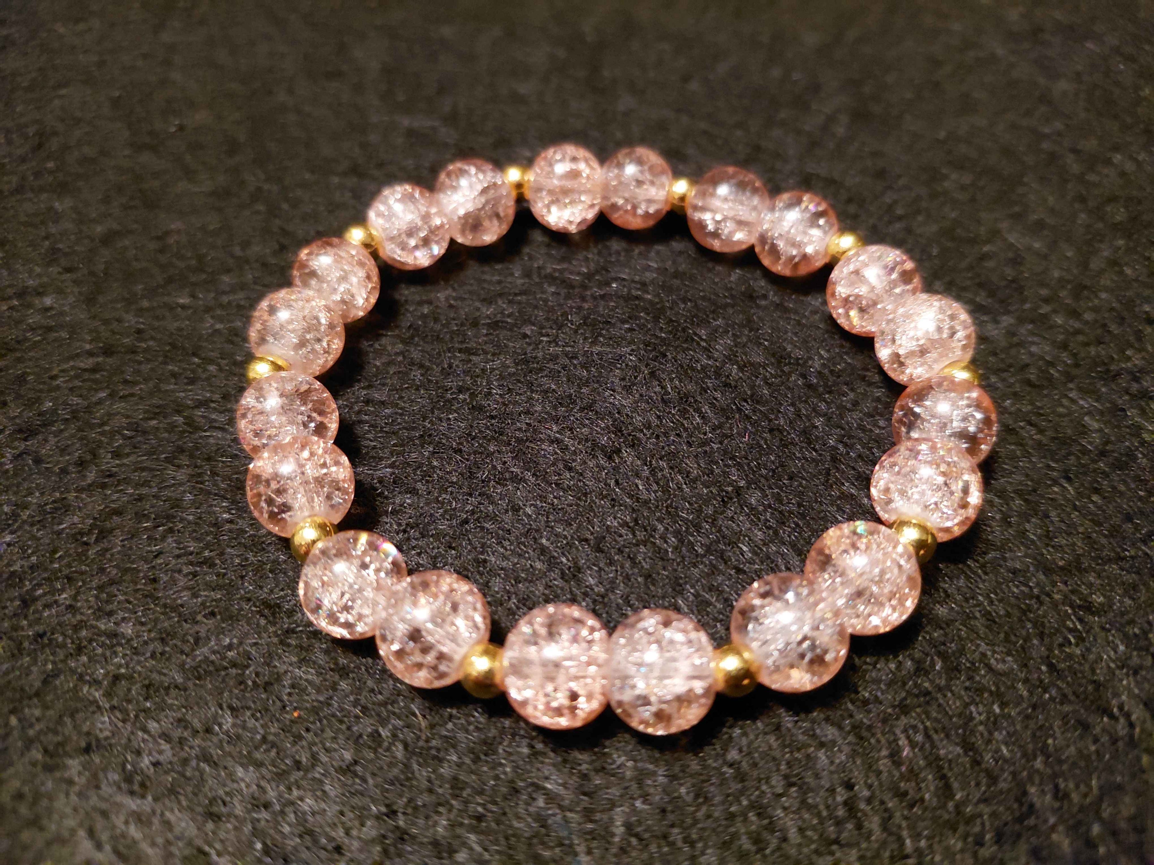 Peach Bracelets with Glitter (6.5)