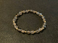 Gray Bracelet with Glitter and Gold Spacers (7.5)