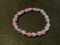 Aqua and Pink with Glitter and Gold Spacers (7.5)