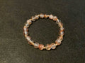 Light Orange Bracelet with Glitter and Gold Spacers (7.5)