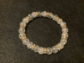 Clear Bracelet with Glitter and Gold Spacers (7.5)